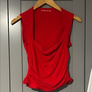 Abercrombie & Fitch Red square neck top